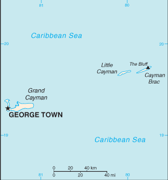 cayman islands map