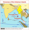 adaman volcanoes map