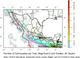 mexico earthquake density map