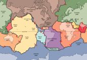 Tectonic plates map