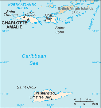 map of the usvi