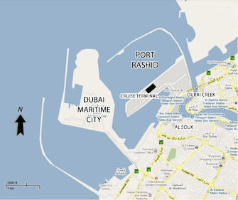 Dubai Cruise Terminal Map