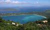 a view of magens bay from the mountain top 