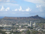 Diamond Head crater on the Hawaiian island of Oʻahu from Round Top Dr.