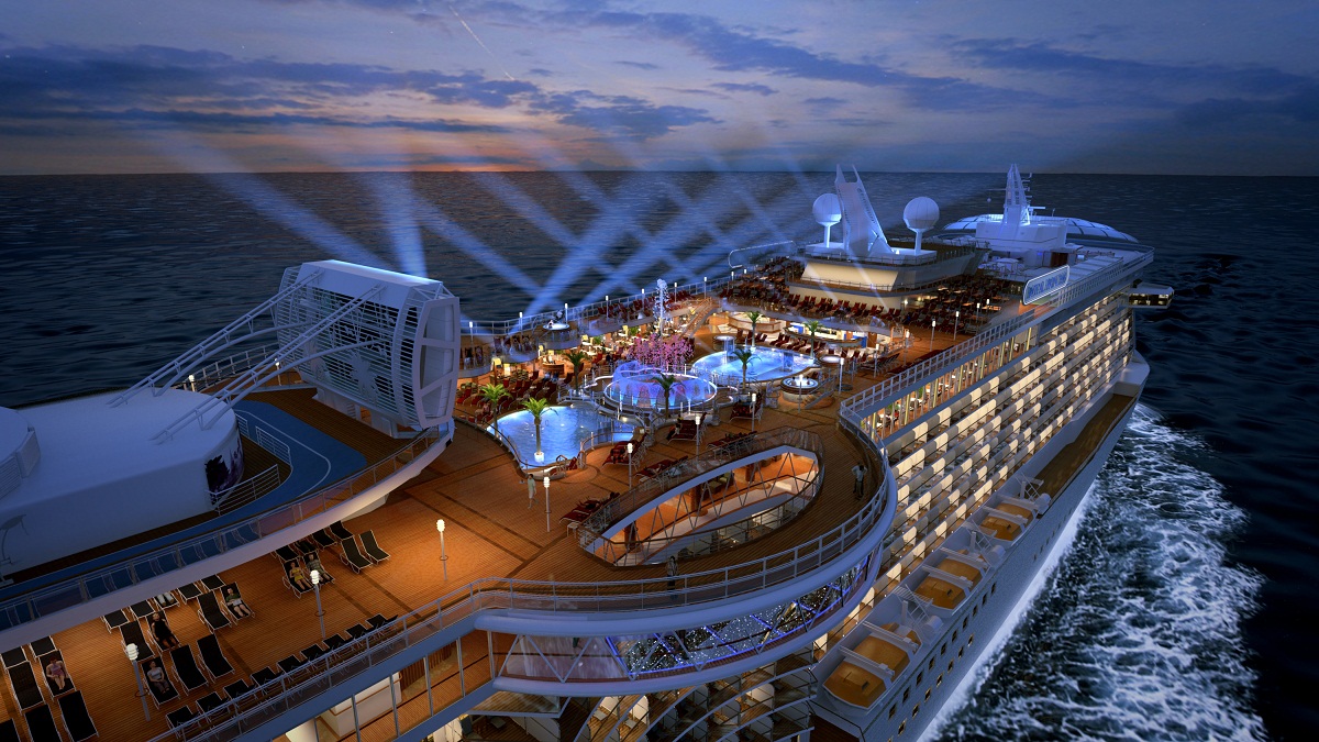 rendering of the upper deck on royal princess